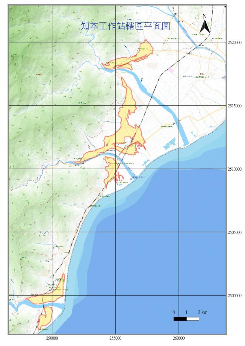 知本工作站轄區平面圖